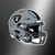 Las Vegas Raiders NFL Silver Helmet Decal Sticker - On a Raiders Silver Background
