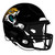 Jacksonville Jaguars NFL Black Helmet Decal Sticker - Black & Teal