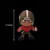 San Francisco 49ers NFL 3" Wide Receiver Action Figure Toy (Scarlet Jersey) on black background with a measuring line confirming the 3-inch collectible size.
