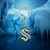 Seattle Kraken NHL Ice Blue Logo Keychain - On an underwater background showing ice and a kraken like creature