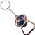 New England Patriots NFL Bottle Opener Keychain – Oval Logo with Trapezoid Opener - Side view