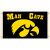 Iowa Hawkeyes NCAA 3' x 5' Black Man Cave Banner - Logo & Wordmark