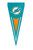 Miami Dolphins NFL 34" Vertical Pennant Flag – Embroidered Nylon Indoor/Outdoor