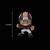 Washington Redskins NFL Running Back Action Figure Toy (Burgundy Jersey) - On a black background next to a line schematic showing the Figures 3 inch size