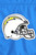 Los Angeles Chargers NFL Helmet Logo Garden Window Mini Flag - Front View