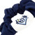 Tampa Bay Rays MLB Blue Scrunchie Hair Twist Tie - Close Up