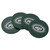 A four-pack of green and white NFL coasters featuring the New York Jets logo, displayed in an overlapping fanned-out arrangement on a clean white background.