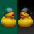 Philadelphia Eagles Rubber Duck 2 Pack - Displayed on a green and black background