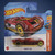 Mach It Go (Red) - Hot Wheels Toy Vehicles - HW Track Champs (2023) - HKK40 - Displayed in retail short card packaging on a gradient blue background.