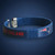New England Patriots NFL Blue Cuff Bracelet – Fan Band - On a Patriots Blue Color Gradient Background