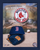 Boston Red Sox Logo Photo Print - Displayed in a blue wood frame