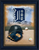 Detroit Tigers MLB Baseball Logo Photo – 8" x 10" High‑Gloss, Hologram‑Authenticated, Officially Licensed Print - Displayed in a blue wood frame.