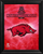 Arkansas Razorbacks NCAA Logo Photo Print - Displayed in a black wood frame.