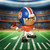 Denver Broncos NFL 3" Quarterback Action Figure Toy (Orange Jersey) - Posed as a QB on a football field