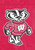 Wisconsin Badgers NCAA 15" x 10.5" Red Garden Window Flag - Embroidered Mascot Logo