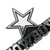 Dallas Cowboys NFL Chrome Logo Emblem - Silver & Black - Close Up
