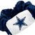 Dallas Cowboys NFL Blue Scrunchie Hair Twist - Jersey Mesh - Close Up