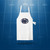Penn State University Nittany Lions Apron - Lion Logo - Displayed on a gradient blue and white football field background