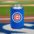 Chicago Cubs MLB Baseball Insulated Can Holder - Displayed on a baseball field background
