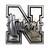 Nebraska Cornhuskers NCAA Silver & Black Chrome Logo Emblem