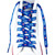 Chicago Cubs Baseball Blue, White and Red Shoelaces - Laced in a white shoe