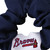 Atlanta Braves Baseball Scrunchie Hair Twist Tie - Close Up