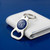 Kansas City Royals Baseball Bottle Opener Key Chain - Displayed on a blue table, leaning against a white wallet