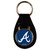 Atlanta Braves MLB Leather Fob Key Chain Ring - Oval 