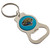 Jacksonville Jaguars NFL Teal Bottle Opener Logo Keychain