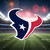 Houston Texans NFL Football Large Logo Magnet - On a NFL Football Field Background