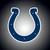 Indianapolis Colts NFL Blue Horseshoe Magnet - Colts Logo - On a Black Gradient Background