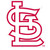 St. Louis Cardinals MLB Baseball Interlocking SL Logo Magnet