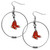 Boston Red Sox MLB Large Rhinestone Hoop Dangle Earrings