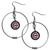 Chicago Cubs MLB Large Rhinestone Hoop Dangle Earrings