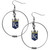 Kansas City Royals MLB Large Rhinestone Hoop Dangle Earrings