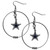 Dallas Cowboys NFL Large Rhinestone Hoop Dangle Earrings