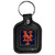 New York Mets MLB Square Leather Key Chain Fob