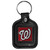 Washington Nationals MLB Square Leather Key Chain Fob