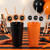 Philadelphia Flyers NHL Hockey Party Straws - 6 Piece - Team Logos and Colors - Displayed in black and orange tumblers.