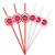 Washington Capitals NHL Cake Topper Logo Straws