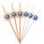 New York Islanders NHL Blue & Orange Party Straws (6 Pack)