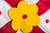 Applique Patriotic Pinwheel & Firework House Flag