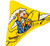 Cat Toy Triangle Yellow Catnip Toys - Purr Muda Triangle - Close Up