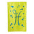 H Monogram Green Blue Polka Dot House Flag Banner