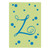 Z Monogram Green Blue Polka Dot House Flag Banner