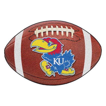  Fanmats Kansas Jayhawks Baseball-Shaped Mat : Sports & Outdoors