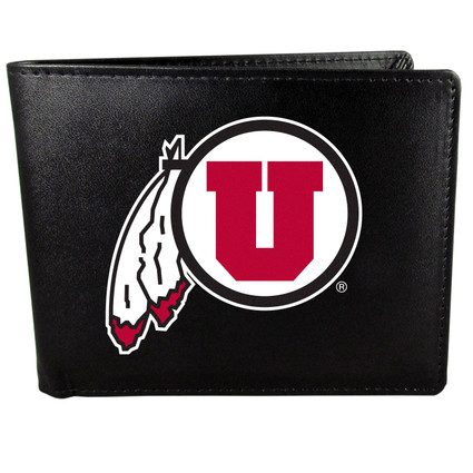 Utah Utes Bi-fold Wallet Large Logo - Dragon Sports