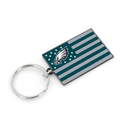 Philadelphia Eagles NFL American Flag Key Chain - Dragon Sports