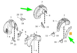 Genuine Volvo 32288517 XC60 MUDFLAP SET shipped worldwide