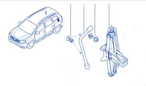 Dacia Duster Mk 2 Jack and Brace Kit